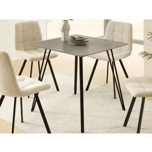 Čtvercový jídelní stůl Fiete 80x80 cm, imitace šedého betonu obraz