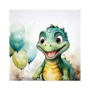 Dětský obraz Veselý dino, 35x35 cm obraz