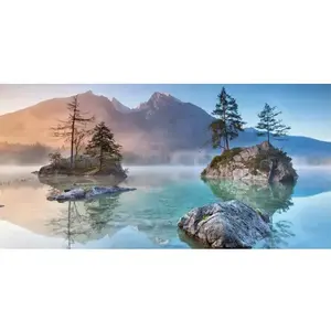 Obraz na plátně Alpský klid u jezera, 100x50 cm obraz