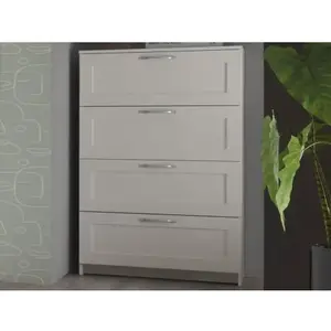 Komoda se zásuvkami Leporelo 78 cm, bílá mat obraz
