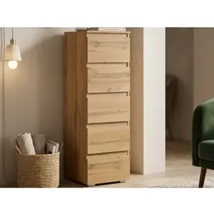 Vysoká úložná skříňka Image 45 cm, medový dub obraz