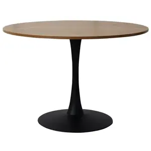 Kulatý jídelní stůl Ronduel, 110 cm, černý/dub obraz