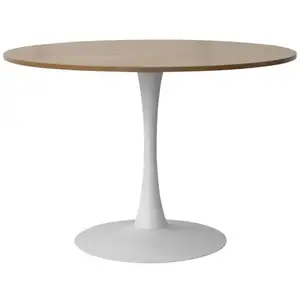 Kulatý jídelní stůl Ronduel, 110 cm, bílý/dub obraz