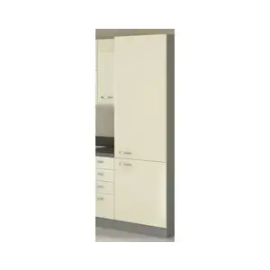 Vysoká kuchyňská skříň Karmen 40DK, 40 cm, šedá/krémová obraz