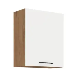 Horní kuchyňská skříňka Vigo, dub lancelot/bílý lesk, šířka 60 cm obraz