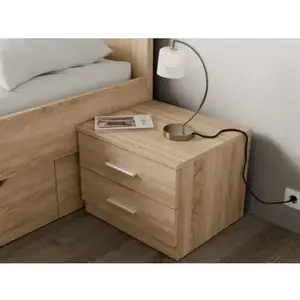 Noční stolek se 2 zásuvkami Iwetta, dub sonoma obraz