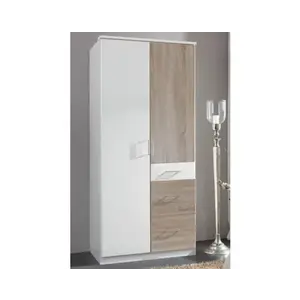 Šatní skříň bez zrcadla Click, 91 cm, bílá/dub sonoma obraz