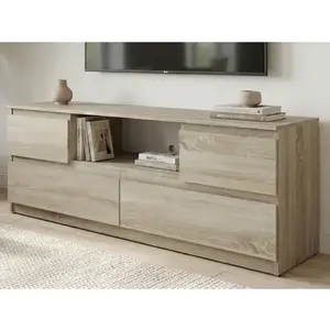 TV skříňka Carlos, dub sonoma, šířka 140 cm obraz