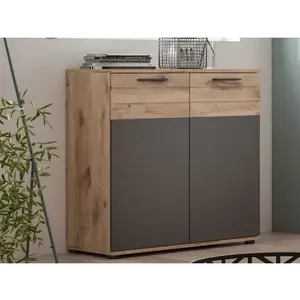 Skříňka Mason 80 cm, dub/šedá obraz
