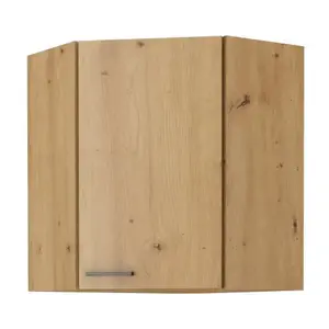 Horní rohová kuchyňská skříňka Modena 60/60 cm, dub artisan/černá obraz