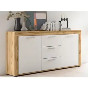 Komoda se zásuvkami Jana, 125 cm, dub wotan/bílá obraz