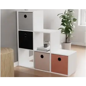 Regál Step Max, 6 přihrádek, bílý obraz