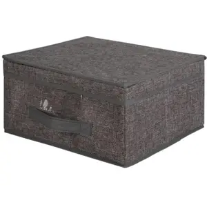 Úložný box s víkem 30x28 cm, šedý obraz