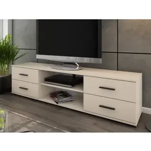 Široký TV stolek Oskar TV, béžový kašmír, šířka 180 cm obraz