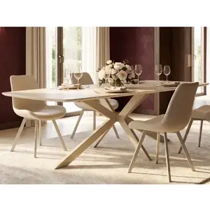 Jídelní stůl Hagen 180x90 cm, imitace béžového travertinu obraz