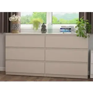 Široká komoda Carlos, béžová kašmír, 150 cm obraz
