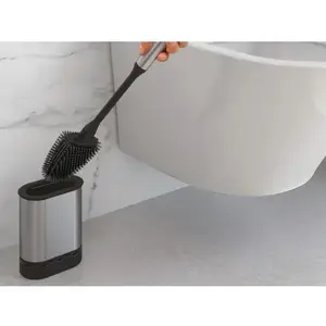 WC štětka plochá se stojanem Cleany, nerez obraz