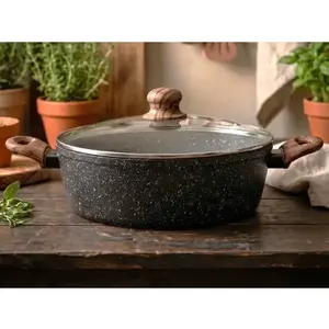 Servírovací pánev s poklicí Crispy Good 28 cm, černá obraz