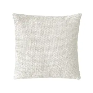 Dekorační polštář Chenille Cross 45x45 cm, krémový obraz