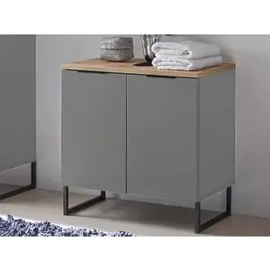 Skříňka pod umyvadlo Denver, šedá/dub evoke obraz