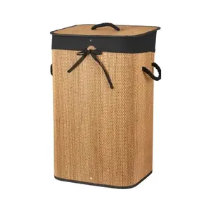 Koš na prádlo 60 cm, bambus/černá obraz