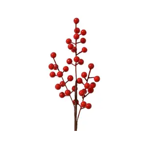 Umělá větvička Červené bobule, 38 cm obraz