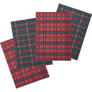 Bavlněné utěrky v sadě 4 ks s vánočním motivem 70x50 cm Christmas Tartan Check – Catherine Lansfield obraz