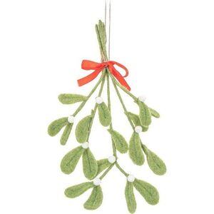 Textilní ručně vyrobená vánoční ozdoba 4 cm Mistletoe Bunch – Sass & Belle obraz