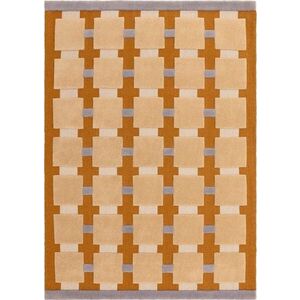 Okrově žlutý ručně tkaný koberec s příměsí vlny 120x170 cm Mallory – MADE obraz