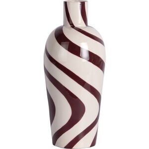 Vínová/bílá ocelová váza (výška 30 cm) Dublin Swirl – PT LIVING obraz