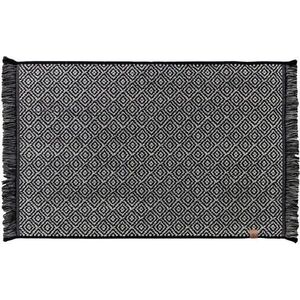 Černá textilní koupelnová předložka 50x80 cm Morocco – Mette Ditmer Denmark obraz