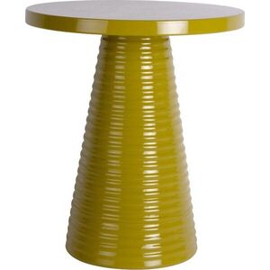 Kovový kulatý odkládací stolek ø 40 cm Catania Ribbed – Leitmotiv obraz