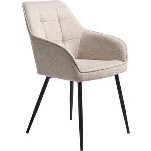 Béžové čalouněné jídelní křeslo s područkami Nolan – Unique Furniture obraz