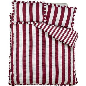 Tmavě fialové povlečení na dvoulůžko 200x200 cm Seersucker Frill Stripe – Catherine Lansfield obraz