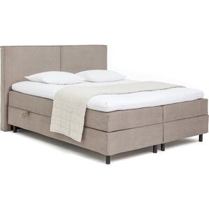 Boxspring postel taupe s úložným prostorem 160x200 cm Elva Bold – Bonami Selection obraz