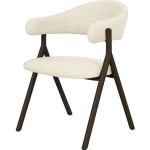 Černé/krémové čalouněné jídelní křeslo s područkami Frances – Unique Furniture obraz