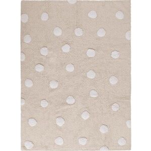 Béžový pratelný ručně tkaný bavlněný dětský koberec 120x160 cm Polka Dots Beige – Lorena Canals obraz