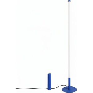 Tmavě modrá kovová LED stojací lampa (výška 150 cm) TRANG – Thoro obraz