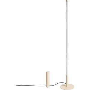 Béžová kovová LED stojací lampa (výška 150 cm) TRANG – Thoro obraz