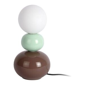 Keramická stolní lampa v mentolové barvě/hnědá (výška 26 cm) Firenze Pellet – Leitmotiv obraz