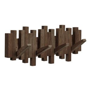 Tmavě hnědý nástěnný věšák z dubového dřeva 40 cm Caltra – House Nordic obraz