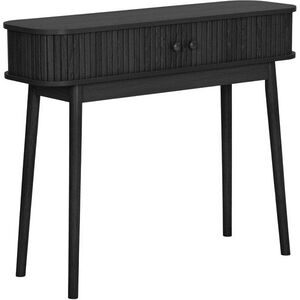 Černý konzolový stolek z borovicového dřeva 30x100 cm Nikoo – House Nordic obraz