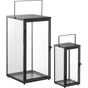 Skleněná lucerna 2 ks (výška 50 cm) Ibra – House Nordic obraz