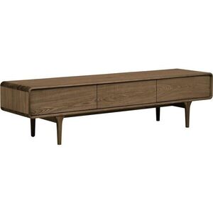 Tmavě hnědý TV stolek v dekoru dubu 180x45x45 cm Darwin – House Nordic obraz