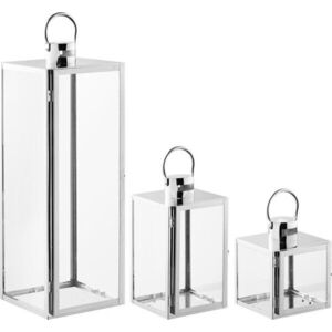Skleněná lucerna 3 ks (výška 60 cm) Pota – House Nordic obraz