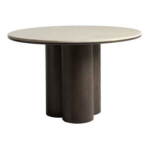 Kulatý jídelní stůl s mramorovou deskou ø 120 cm Piazze – Unique Furniture obraz