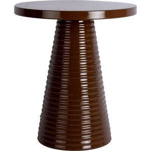 Kovový kulatý odkládací stolek ø 40 cm Catania Ribbed – Leitmotiv obraz
