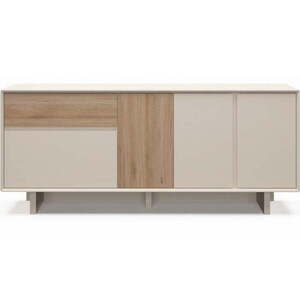 Komoda v béžové a přírodní barvě v dekoru dubu 180x76x45 cm Carpi – Marckeric obraz