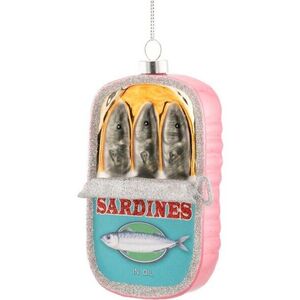 Skleněná vánoční ozdoba 7 cm Can of Sardines – Sass & Belle obraz
