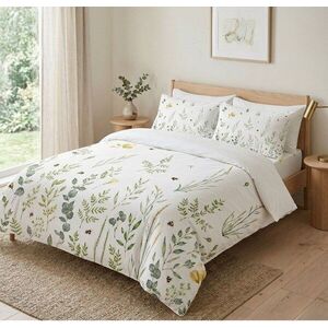 Bílé povlečení na dvoulůžko 200x200 cm Gardenia – Mijolnir obraz